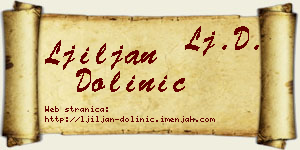 Ljiljan Dolinić vizit kartica